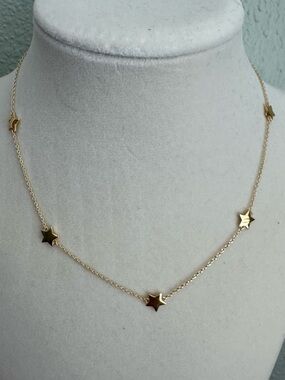 Samfa Jewelry Gold Stars Necklace